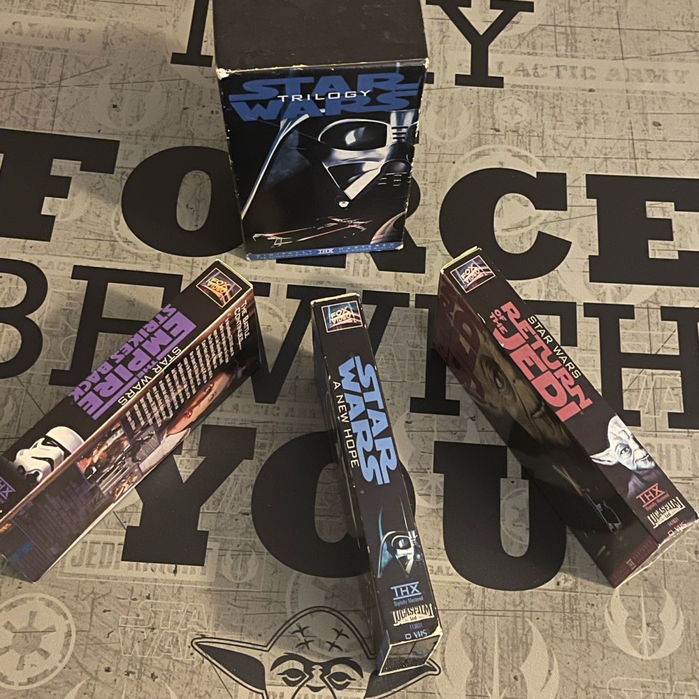 Star Wars Trilogy VHS 1995 3-Tape Set
#0609 Original Box Movie Set THX
